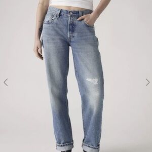 Vintage 90’s Levis Women’s 501 Selvedge Denim Big "E" Red Tag Distressed 27 X 30